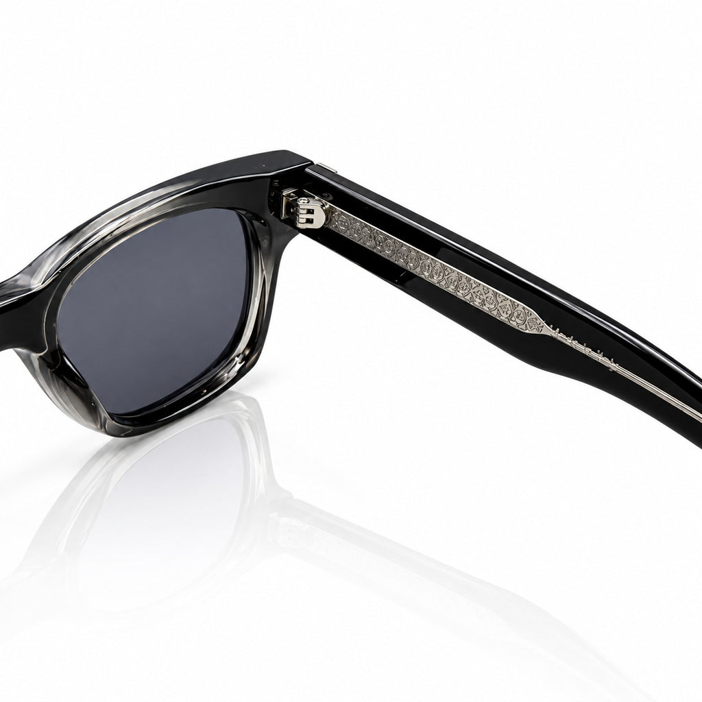LV - SUNGLASS - BOLD - BLACK - SILVER DETAILING - SQUARE - NEW ARRIVAL