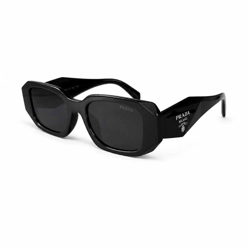 PRADA MILANO - BOLD - BLACK - GEOMETRIC RECTANGULAR - PREMIUM
