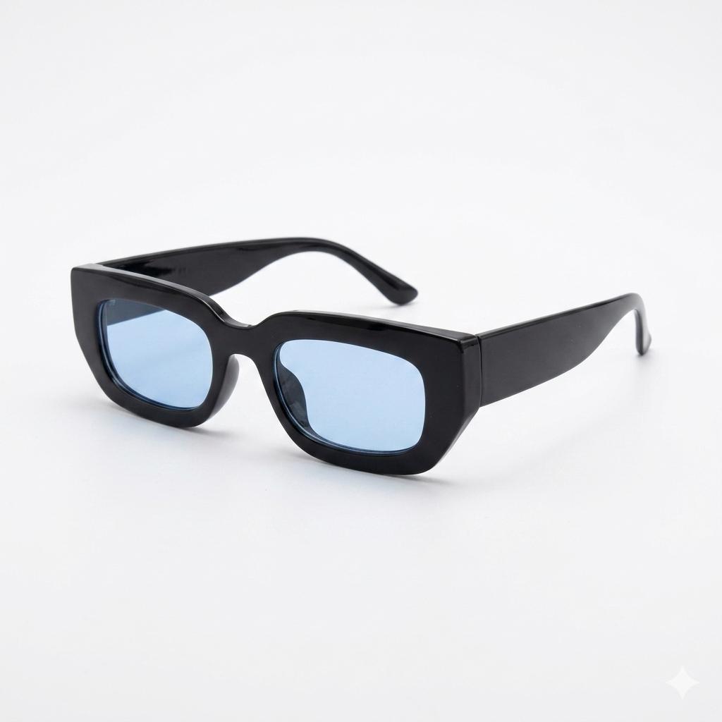 SUNGLASS 2525 - BOLD - BLACK - AQUA - UV - ACETATE - UNISEX