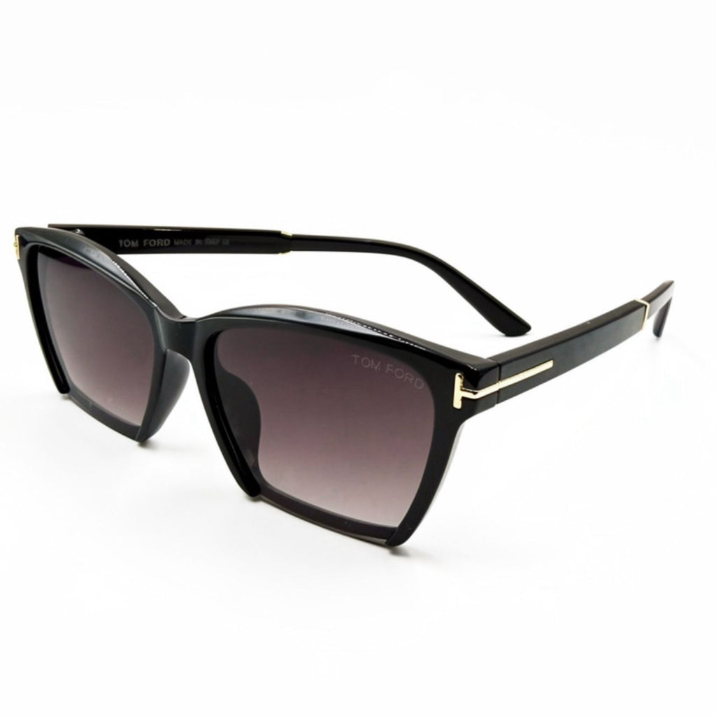 TF 99216 - SUNGLASS- CAT EYES - ACETATE - BLACK - WOMEN - PREMIUM