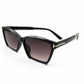 TF 99216 - SUNGLASS- CAT EYES - ACETATE - BLACK - WOMEN - PREMIUM