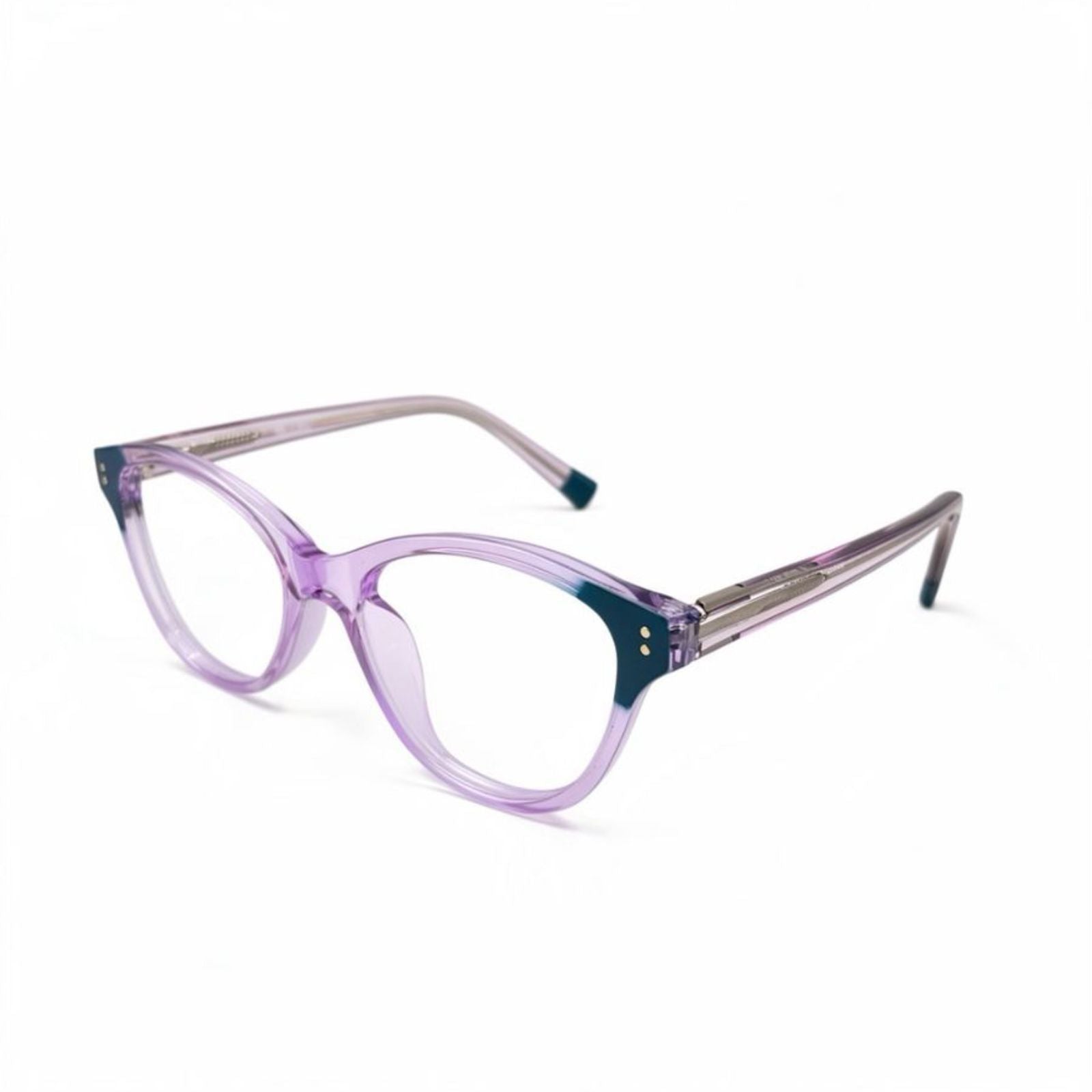 VISION 5712 - EYEWEAR - CAT EYE - DESIGNER - TRANSPARENT+BLACK - WOMEN