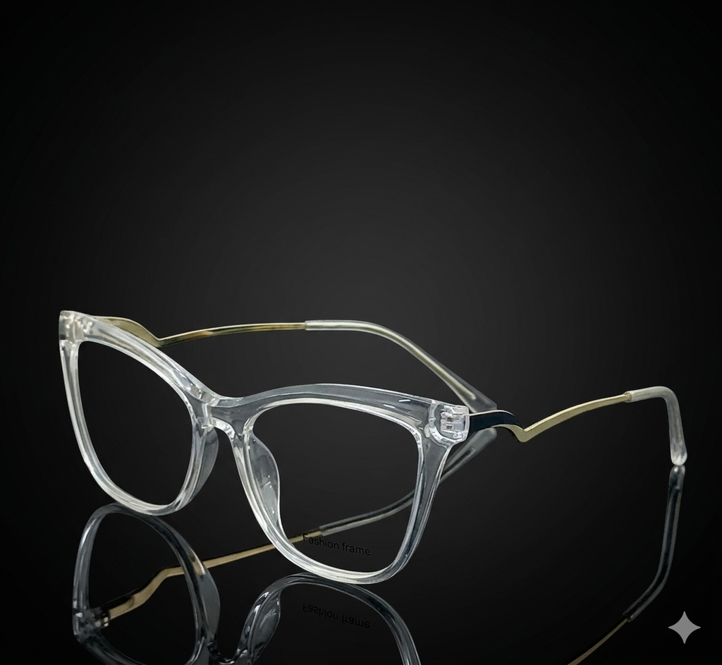 TR 5055 - EYEWEAR - LADIES - TRANSPARENT - CATEYE - DURABILITY - BIG SHAPE