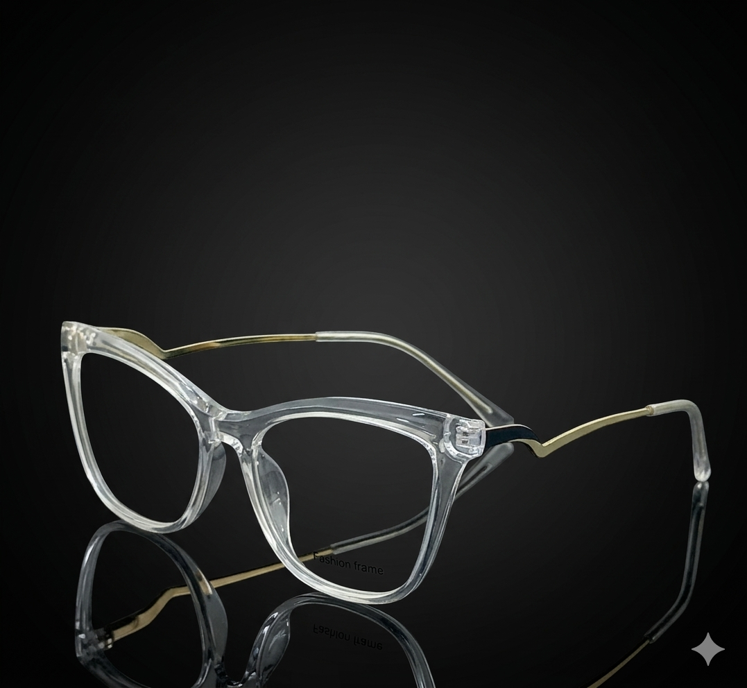TR 5055 - EYEWEAR - LADIES - TRANSPARENT - CATEYE - DURABILITY - BIG SHAPE