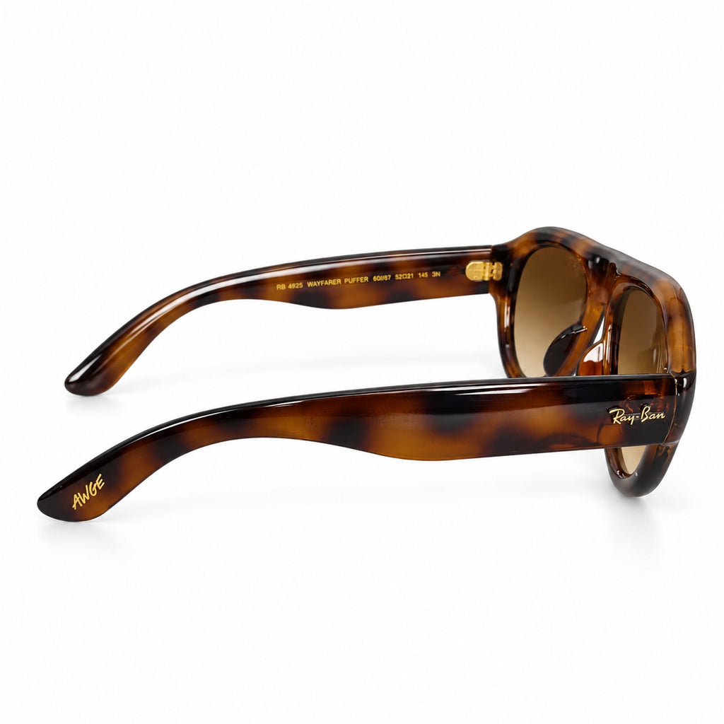 RAYBAN X AWGE 4925 - PUFFER - AVIATOR - TORTOISE + BROWN GRADIENT - ACETATE - HIGH QUALITY