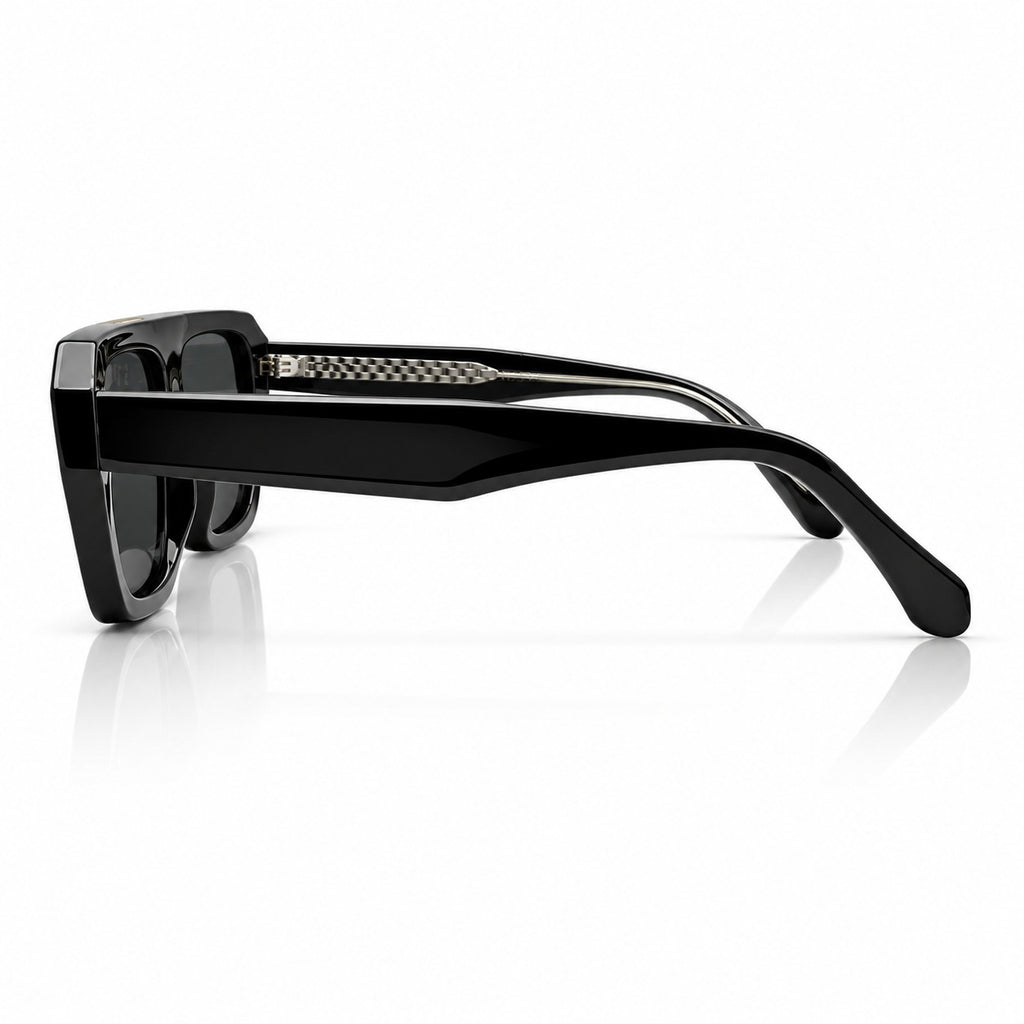 PR 2378 - BOLD - BLACK - STRAIGHT BRIDGE SQUARE - UV400 - GOLDEN BROWLINE
