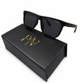 GC 0524 - SUNGLASS - ROUNDED SQUARE - MATTE BLACK - LIGHTWEIGHT - DESIGNER