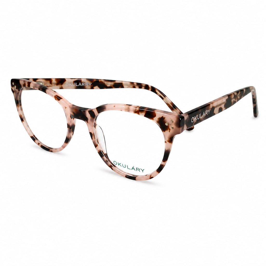 DESIGNER - ROUND - BLUSH PINK TORTOISESHELL - SPRING HINGES - ACETATE - PREMIUM