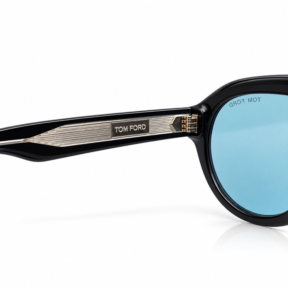 TF 1225 - ACETATE - BOLD - BLACK - BLUE - FLAT TOP AVIATOR - HIGH QUALITY