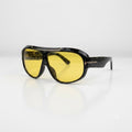TF 68256 - OVERSIZED SHEILD AVIATAR - BLACK - YELLOW TINT - THICK PREMIUM - SADDLE BRIDGE