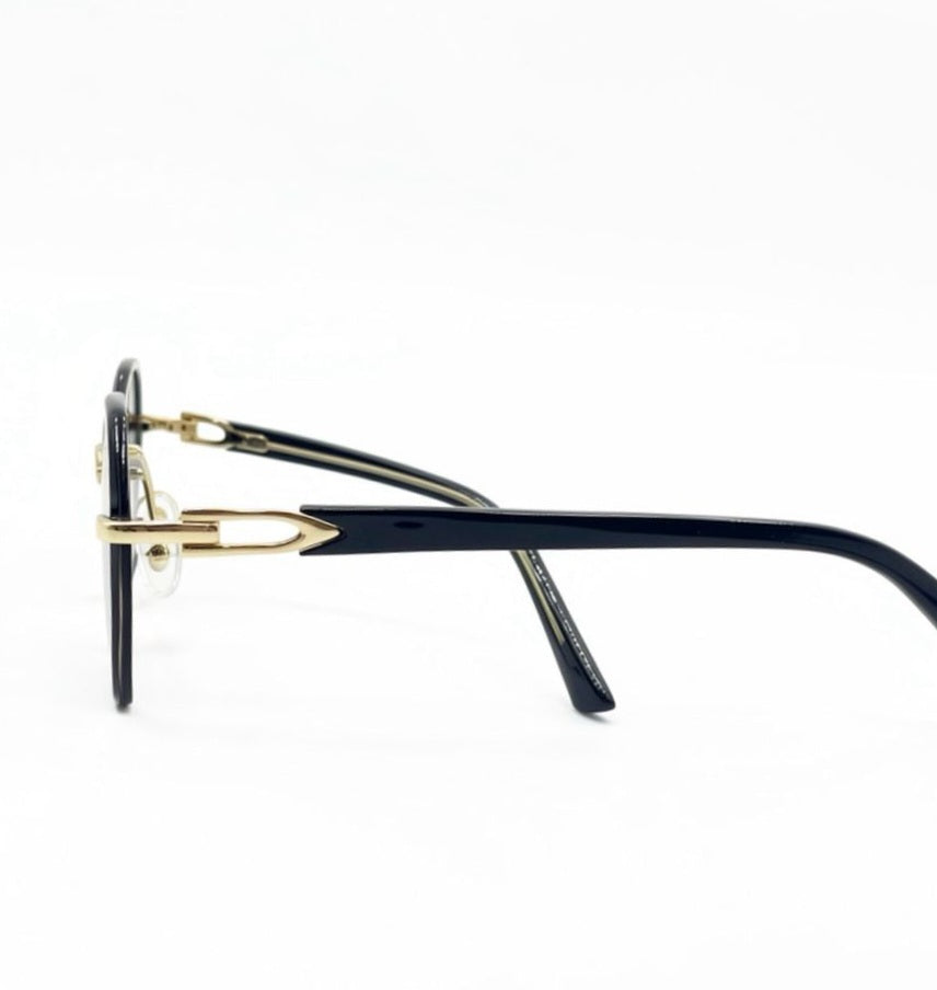 EYEHOOD 50112 - SUNGLASS - RIMLESS - HEXAGON - BLACK GOLDEN - WOMEN