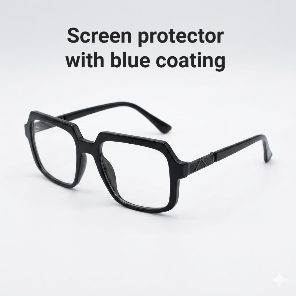 TR251137 - SCREEN PROTECTION - BLUE COATING - TRANSITION - EXECUTIVE SHAPE - BLACK - FLEXIBLE