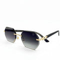 EYEHOOD 50112 - SUNGLASS - RIMLESS - HEXAGON - BLACK GOLDEN - WOMEN