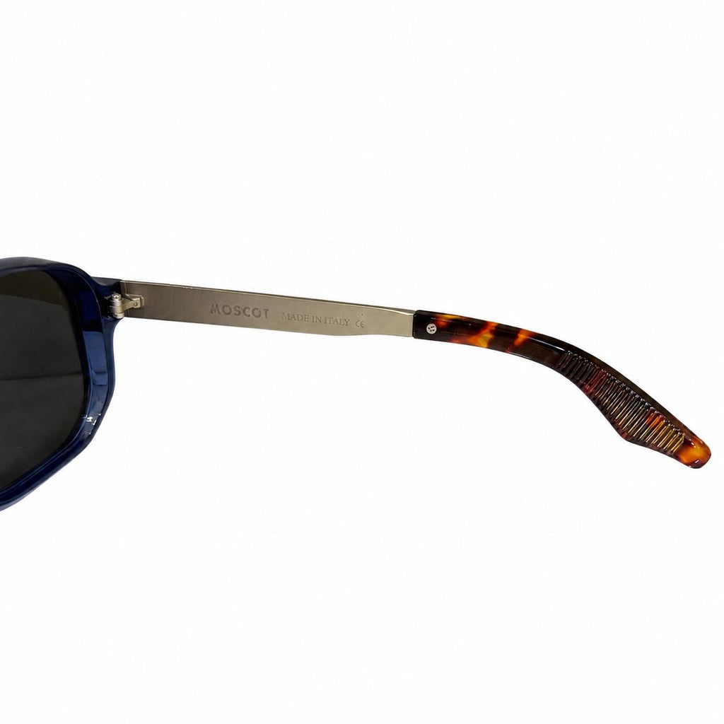 MOSCOT 98320 - SUNGLASS - CRYSTAL NAVY BLUE - DOUBLE BRIDGE - NAVIGATOR SQUARE - SILVER - TORTOISE - PREMIUM