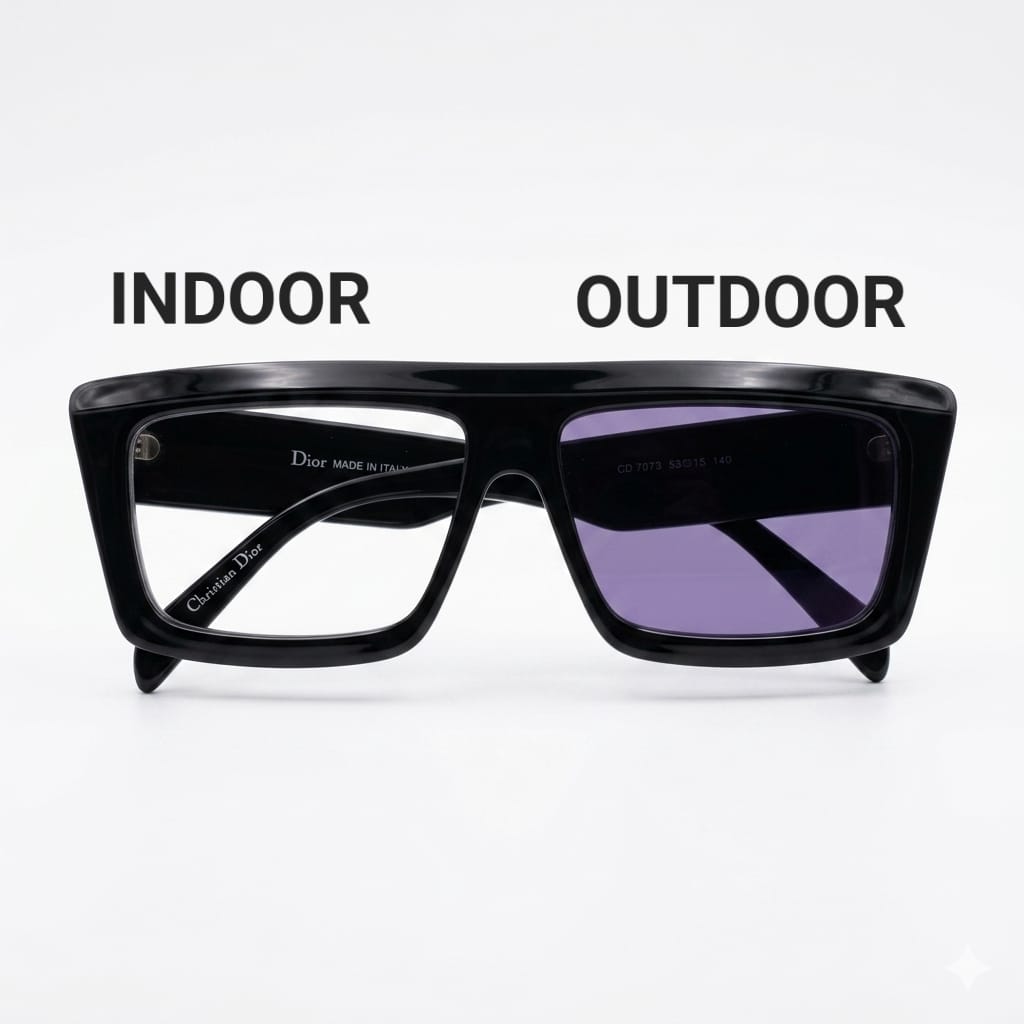 DIOR 2075 - BOLD - BLUE LIGHT BLOCKER - TRANSITION - BLUE COATING - BLACK - QUALITY