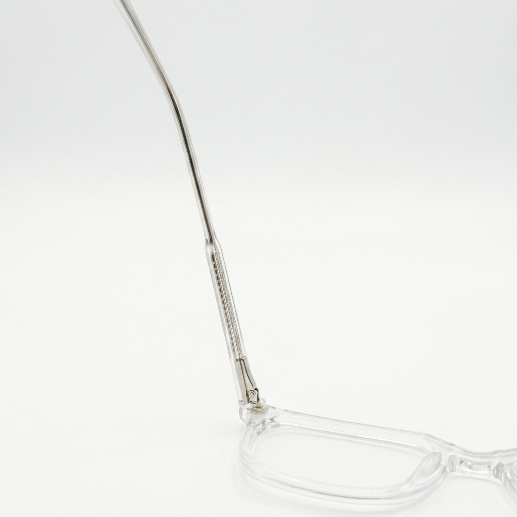 TR 8804 - EYEGLASS - SQUARE - CRYSTAL - TRANSPARENT - FLEXIBLE HINGES - UNISEX