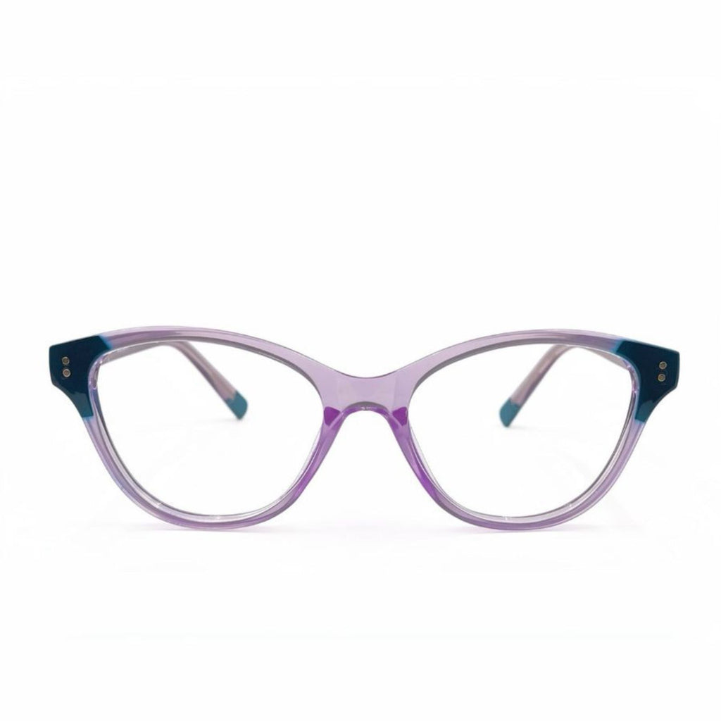 VISION 5712 - EYEWEAR - CAT EYE - DESIGNER - TRANSPARENT+BLACK - WOMEN
