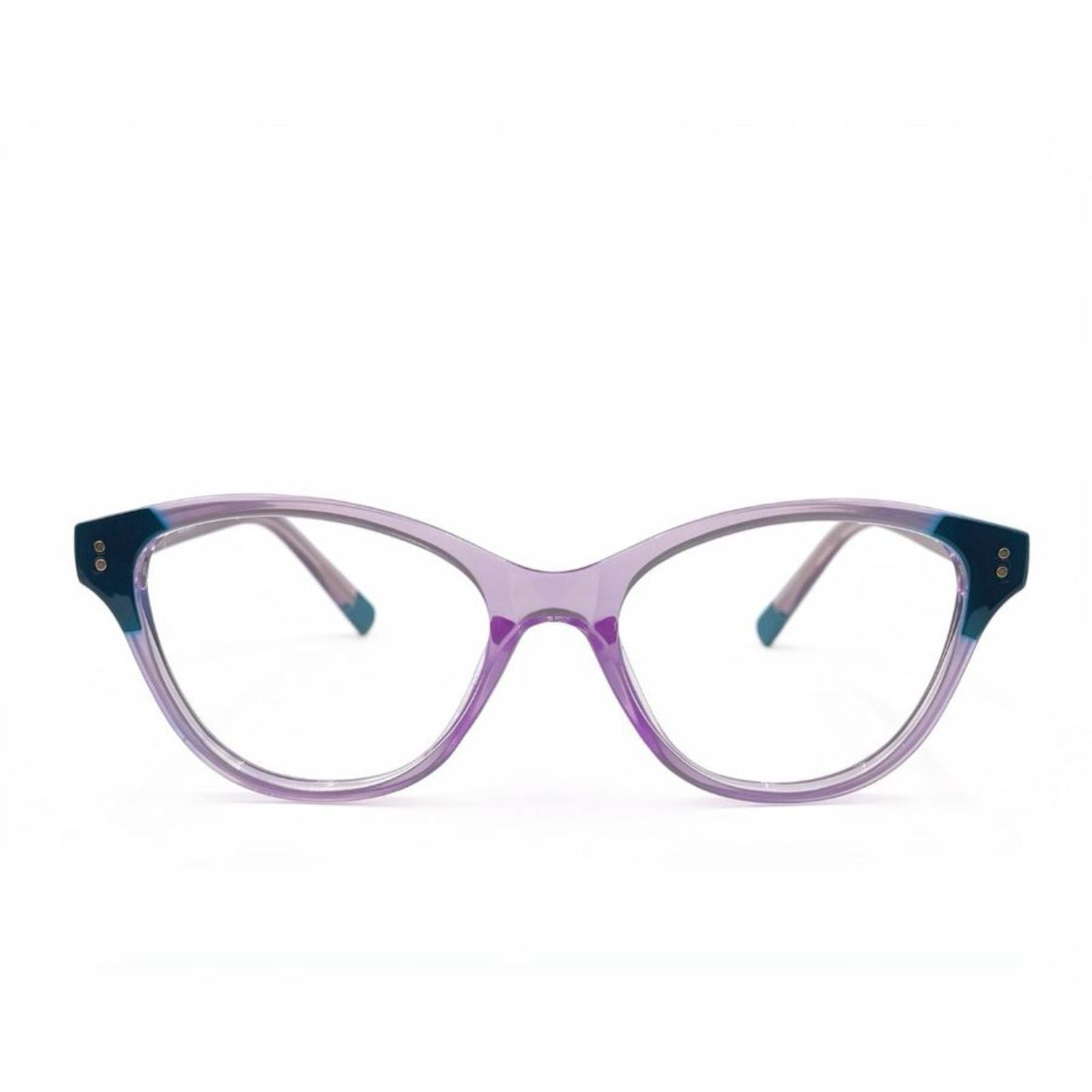 VISION 5712 - EYEWEAR - CAT EYE - DESIGNER - TRANSPARENT+BLACK - WOMEN