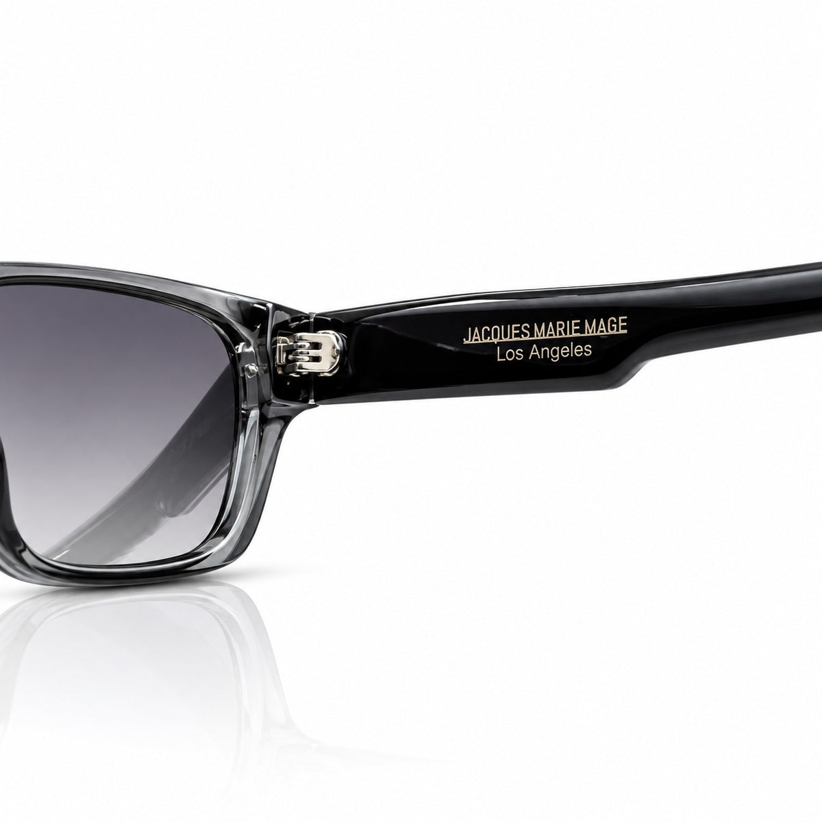 JMM - SUNGLASS - GREY TRANSLUCENT - GREY GRADIENT - SQUARE - BLACK TEMPLES - ACETATE