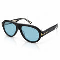 TF 1225 - ACETATE - BOLD - BLACK - BLUE - FLAT TOP AVIATOR - HIGH QUALITY