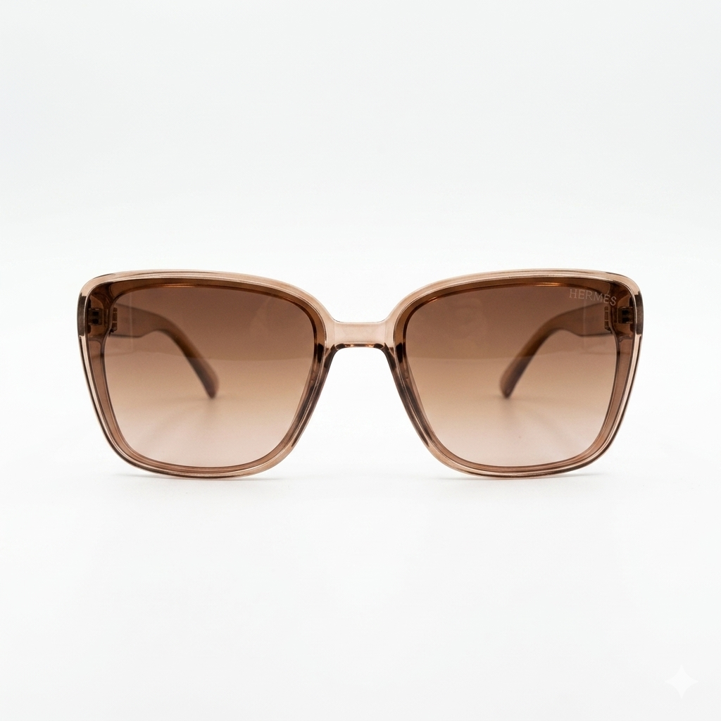 HERMES 33120 - SUNGLASS - LADIES - CATEYE - UV - CHAMPAGNE