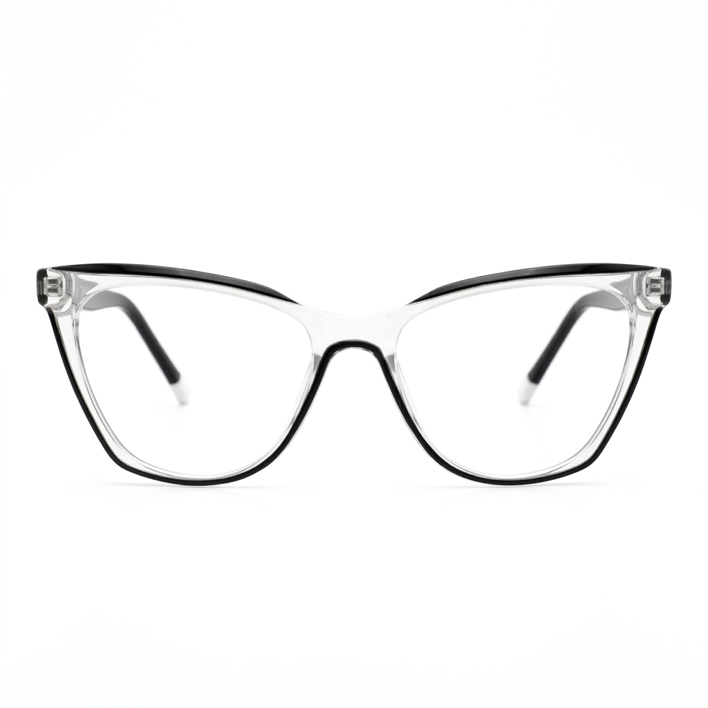 VISION 5712 - CAT EYE - DESIGNER - TRANSPARENT+BLACK - WOMEN