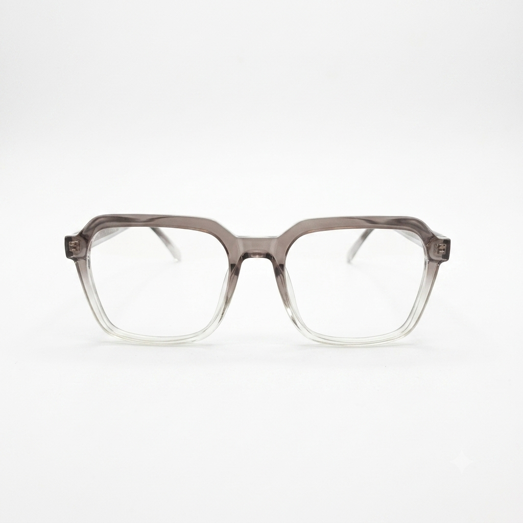 TR 8810 - EYEWEAR - ROUNDED SQUARE - GREY TRANSPARENT - FLEXIBLE - UNISEX