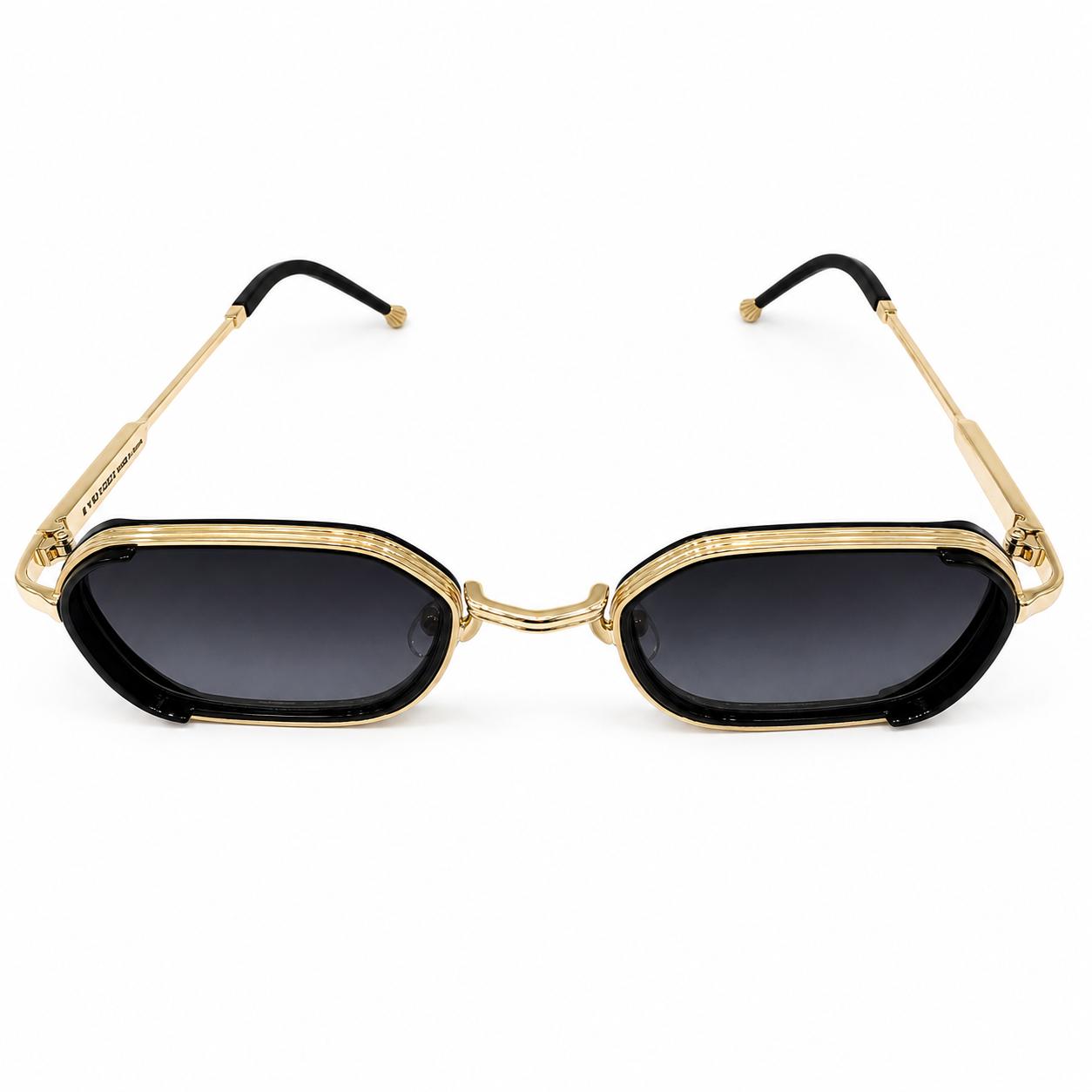 EYEHOOD 5G69 - SUNGLASS - METAL - GEOMETRIC SQUARE - GOLDEN BLACK - PREMIUM