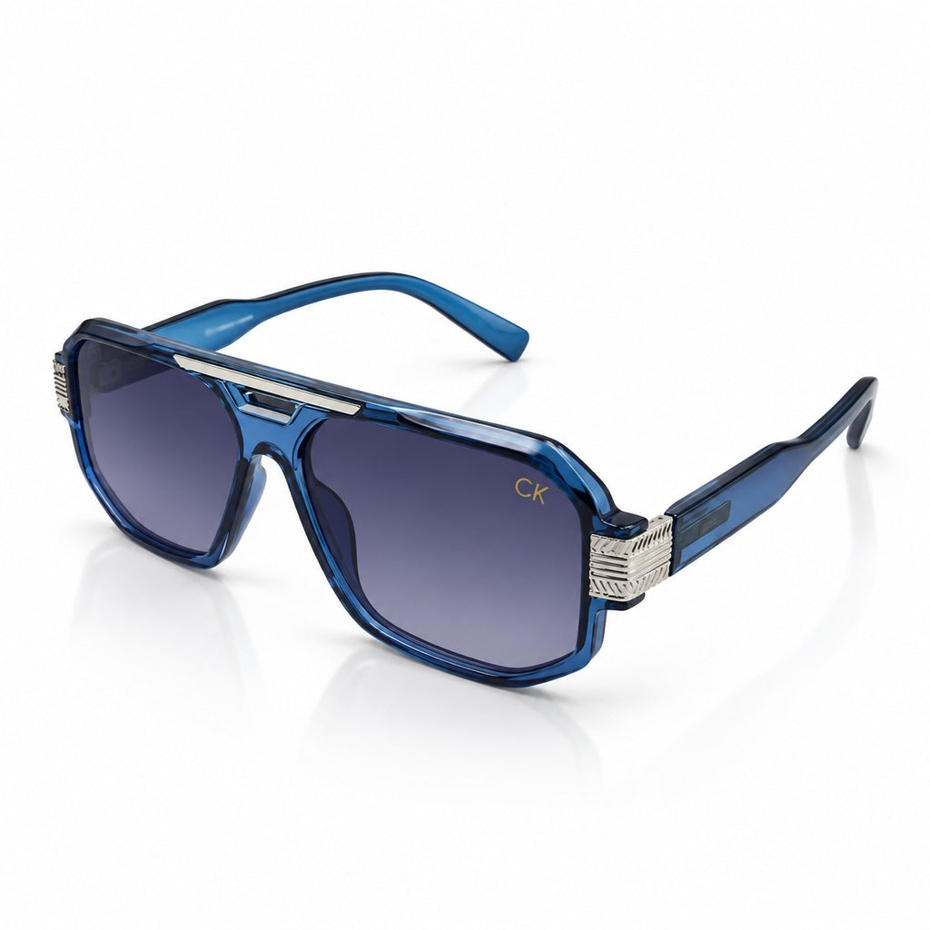 CK 1150 - SUNGLASS - NAVIGATOR SQUARE - OCEANIC BLUE - ACETATE - SPRING HINGES