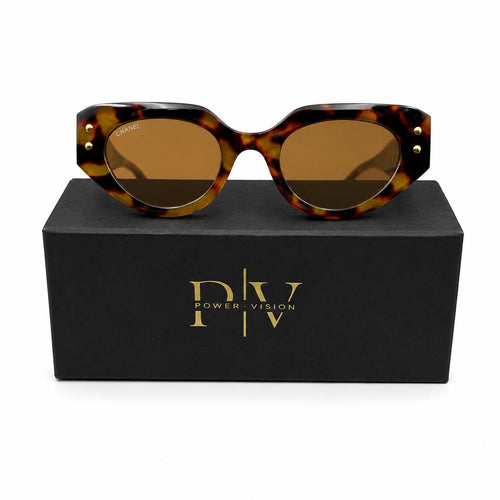 CH 0638 - AMAZING - GEOMETRIC CATEYE - TORTOISE - BROWN - WOMEN