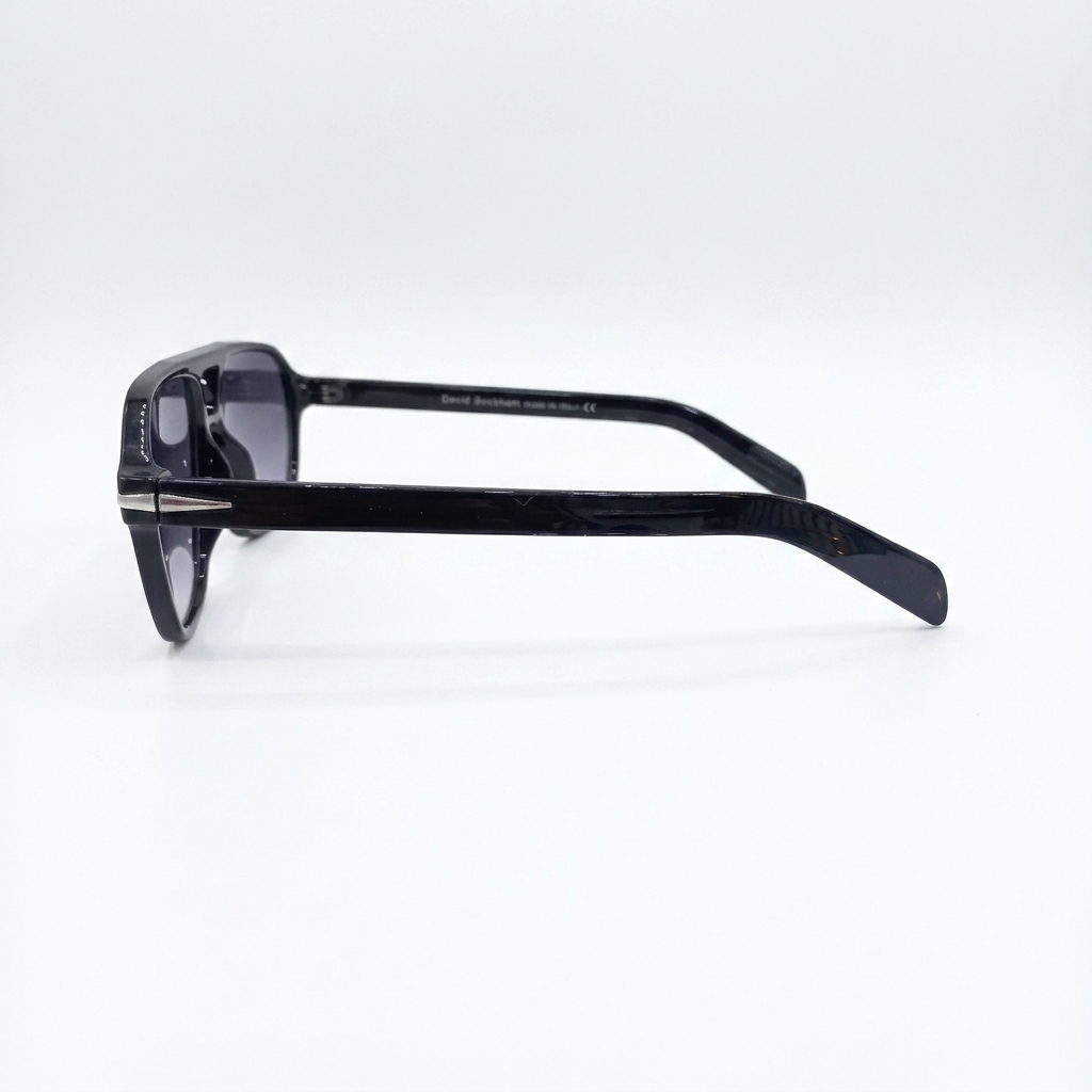 DB 7018 - SUNGLASS - DOUBLE BRIDGE - DOUBLE SHADE - BLACK - UV400