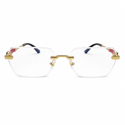 CR 018 - SOPHISTICATED - RIMLESS - HEXAGON - GOLDEN - WOOD TEMPLE - QUALITY