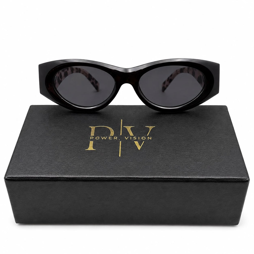 PR 6081 - GORGEOUS - BOLD - CATEYE - BLACK - PINK TORTOISESHELL - UV - WOMEN - PREMIUM
