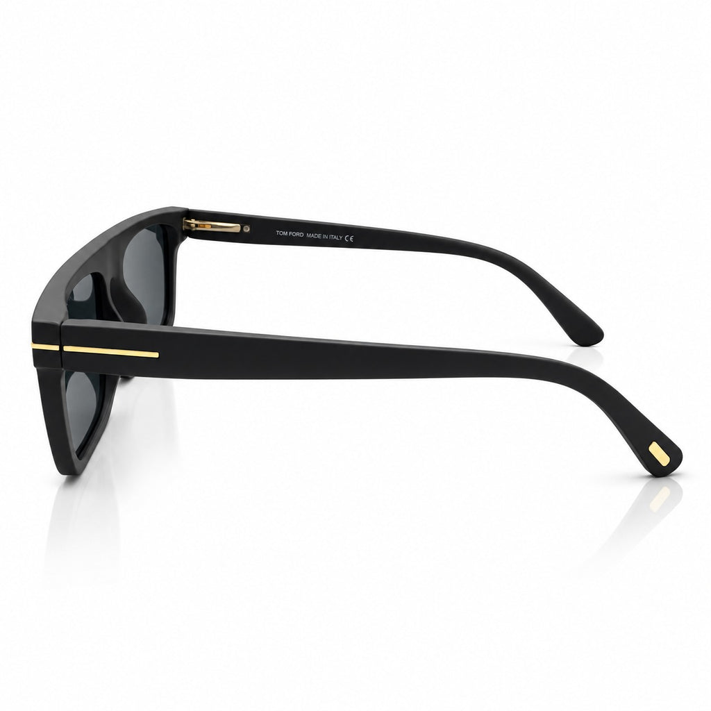 TF 12022 - SQUARE - MATTE BLACK - POLARISED - SPRING SIDES - SLIM FACE