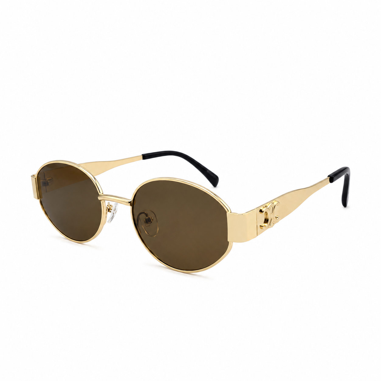 CELINE - OVAL - METALLIC- TRENDY- GOLDEN BROWN - WOMEN