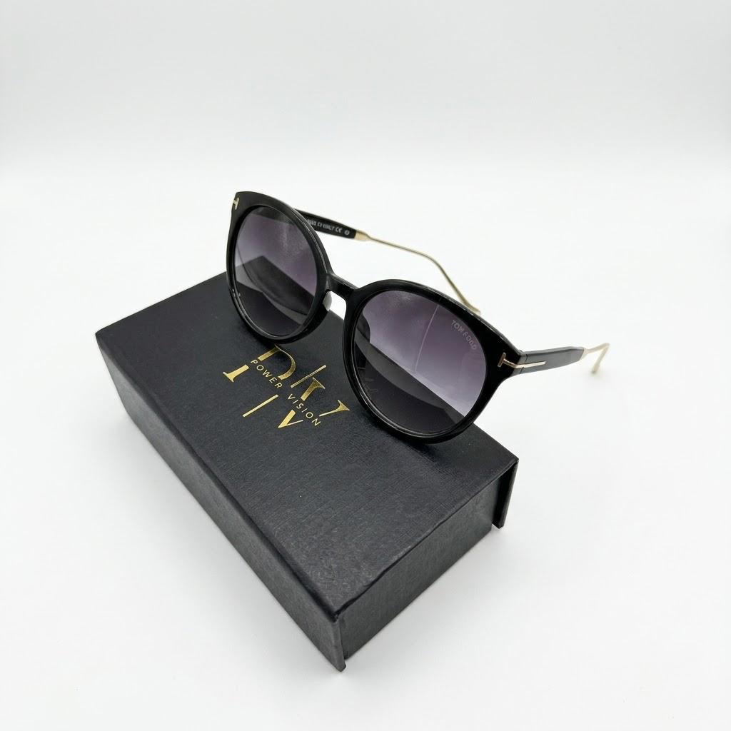 TF 9333 - SUNGLASS - LADIES - ROUND - GREY DOUBLE SHADED - OVERSIZE - PREMIUM