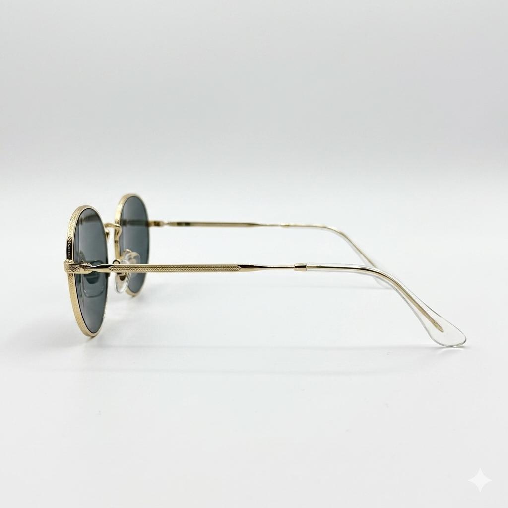 RB 3772 - SUNGLASS - ROUND - METALLIC - GOLDEN - DIAMOND HART GLASS - QUALITY MATTERS