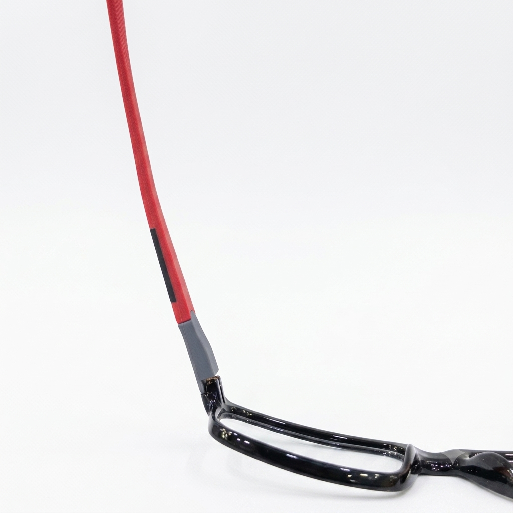 EYEWEAR - MEN - OAKLEY STYLE - RED - BLACK - FIBRE - OVERSIZE - FLEXIBLE