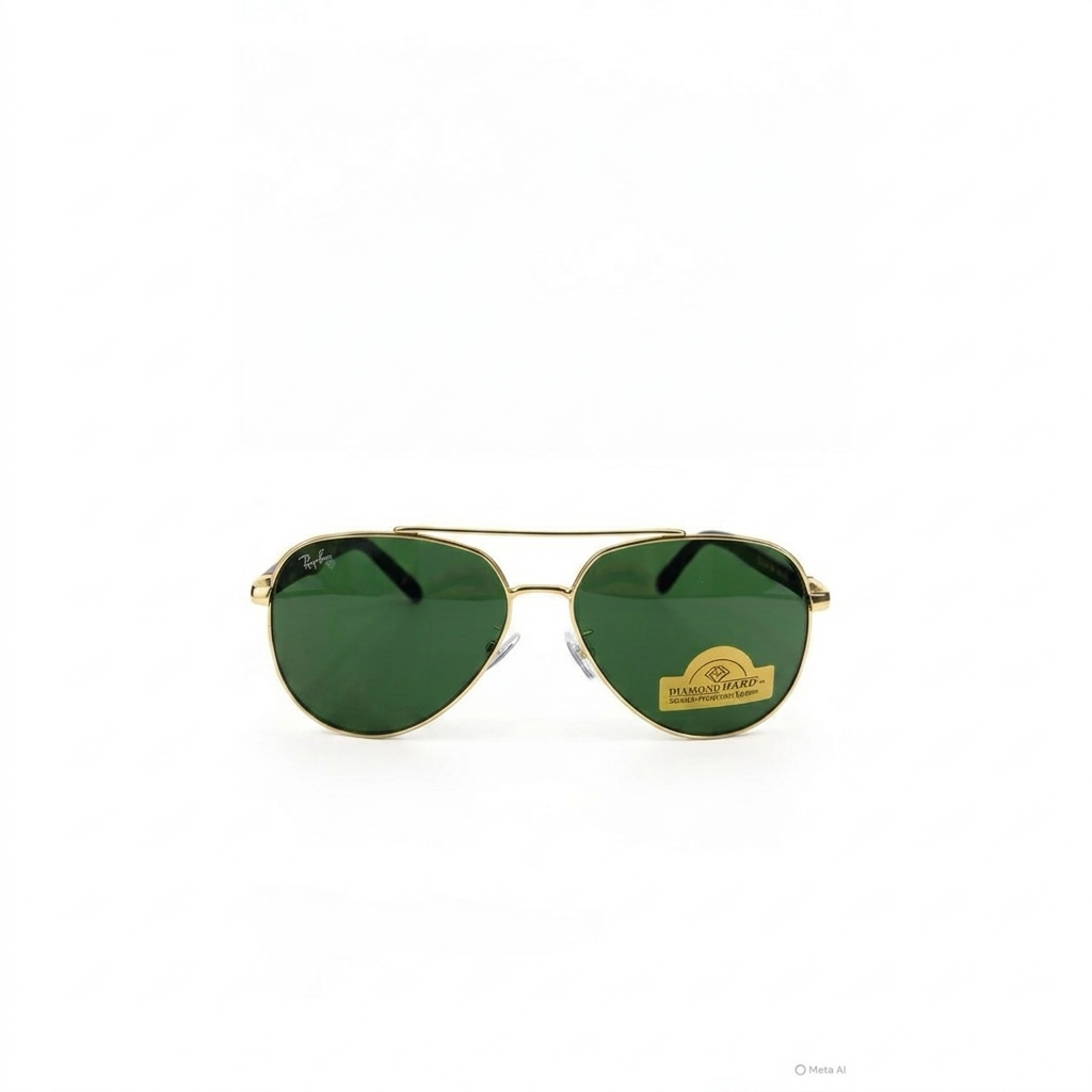 RB 5718 - AVIATAR - GLASS - GOLDEN - RB PREMIUM GREEN - DIAMOND HART - SCRATCH RESISTANT