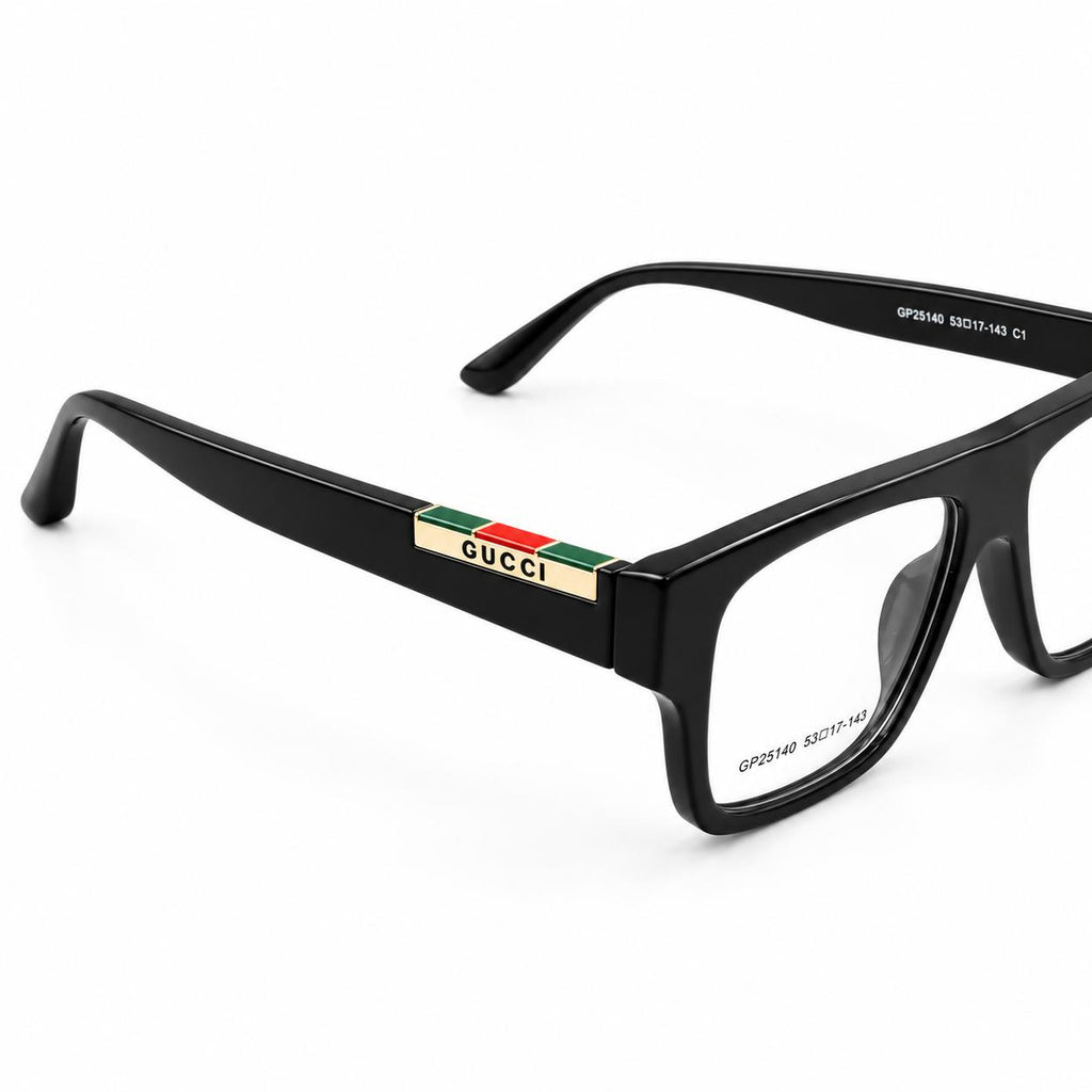 GC 25140 - EYEWEAR - BOLD - CHUNKY SQUARE - BLACK - SPRING HINGES