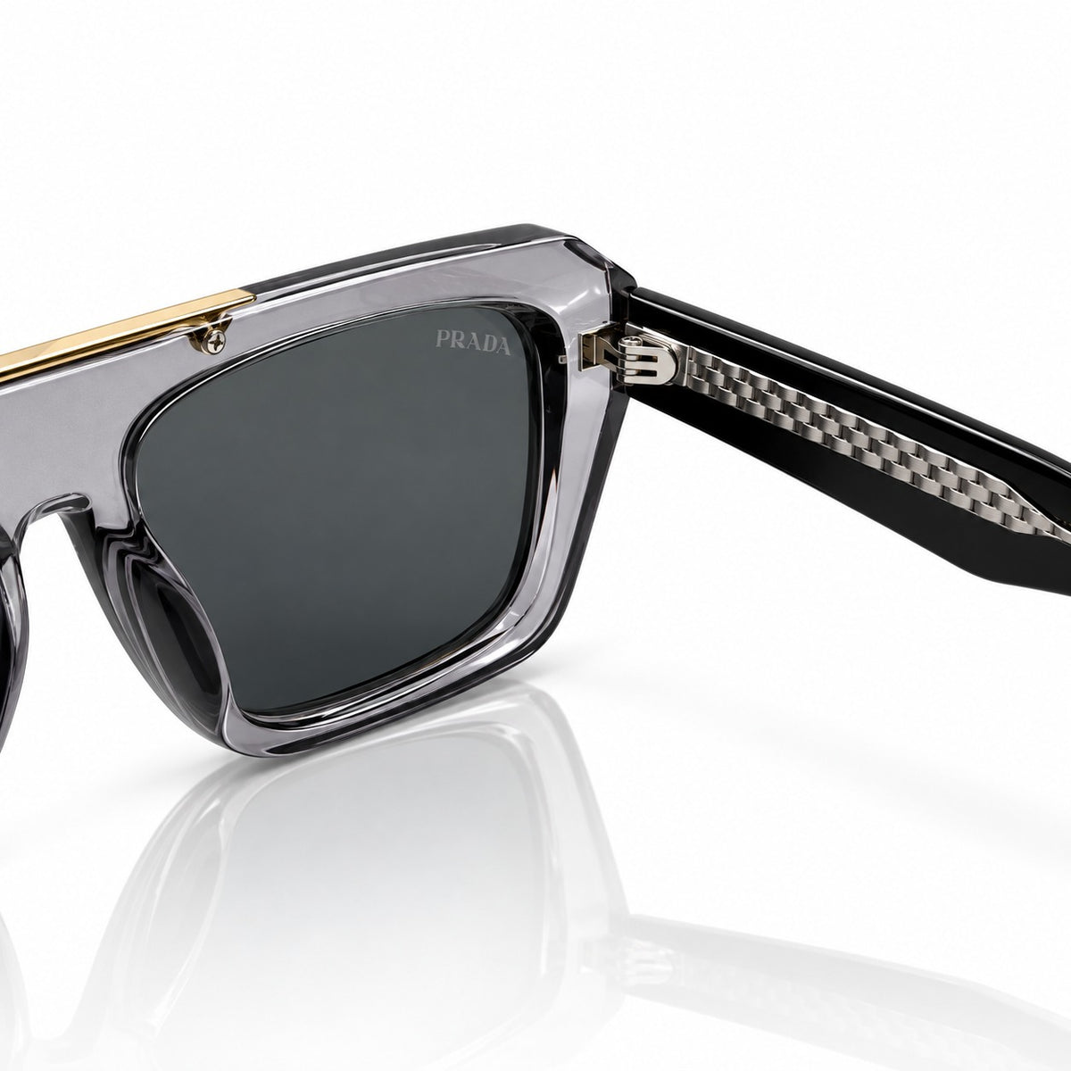 PR 2378 - BOLD - GREY TRANSPARENT - BLACK - STRAIGHT BRIDGE SQUARE - DESIGNER - QUALITY