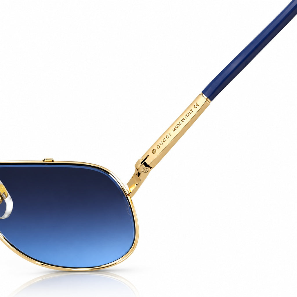 GC 23394 - AVIATOR - GOLDEN - ROYAL BLUE - BLUE GRADIENT - CONCILED SPRING - QUALITY
