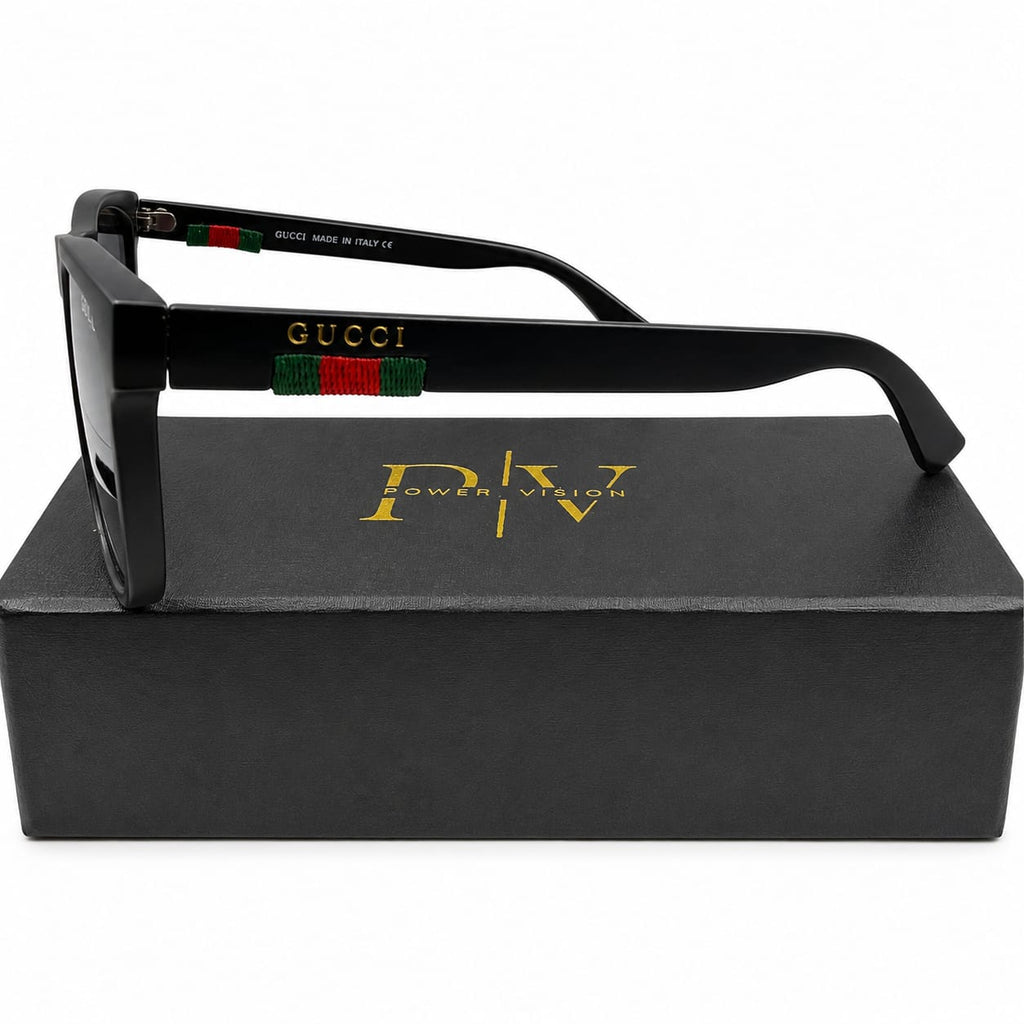GC 0524 - SUNGLASS - ROUNDED SQUARE - MATTE BLACK - LIGHTWEIGHT - DESIGNER