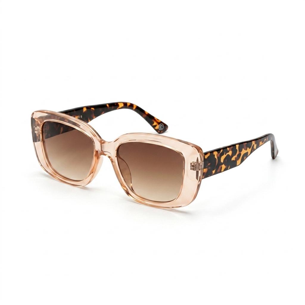 SUNGLASS - OL0123 - LADIES - CHAMPAGNE - UV - PRINTED - QUALITY
