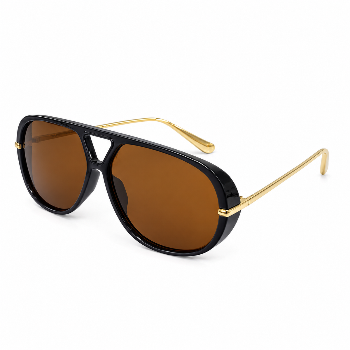 BOTTEGA VENETA - TRENDY - OVERSIZE - NAVIGATOR - AVIATOR - BLACK - GOLDEN - BROWN - QUALITY