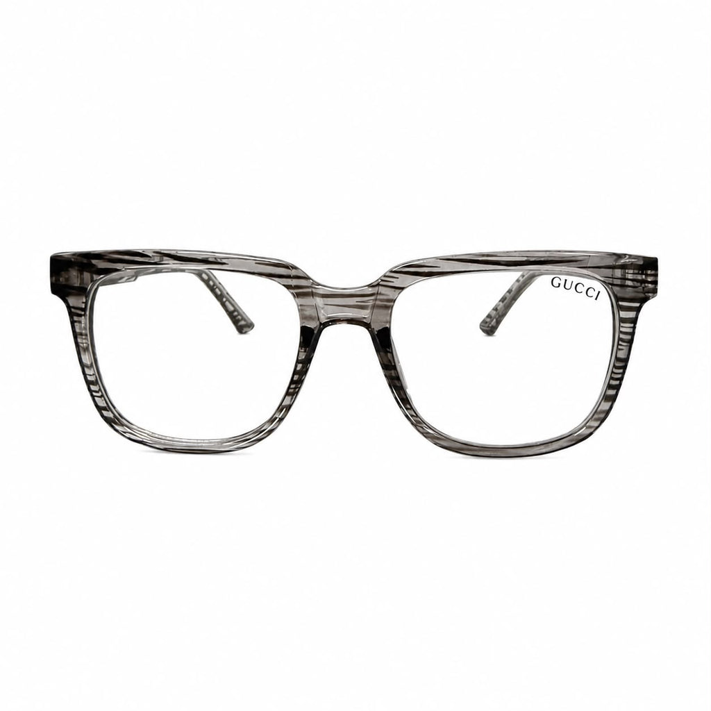 GC 7003 - EYEGLASS - TRANSPARENT SMOKY GREY - SQUARE - ACETATE - DESIGNER