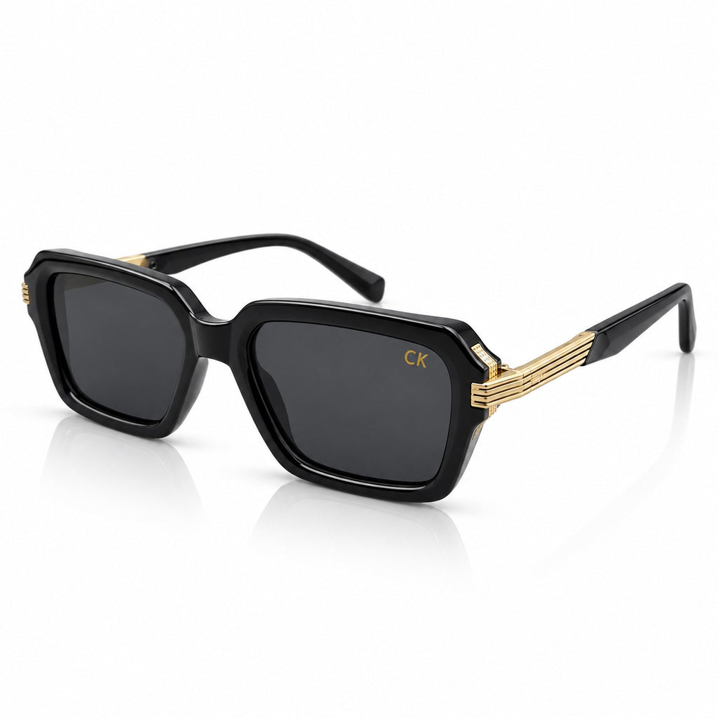 CK 98372 - BOLD - BLACK - CUT SQUARE - MATTE GOLD - UNISEX