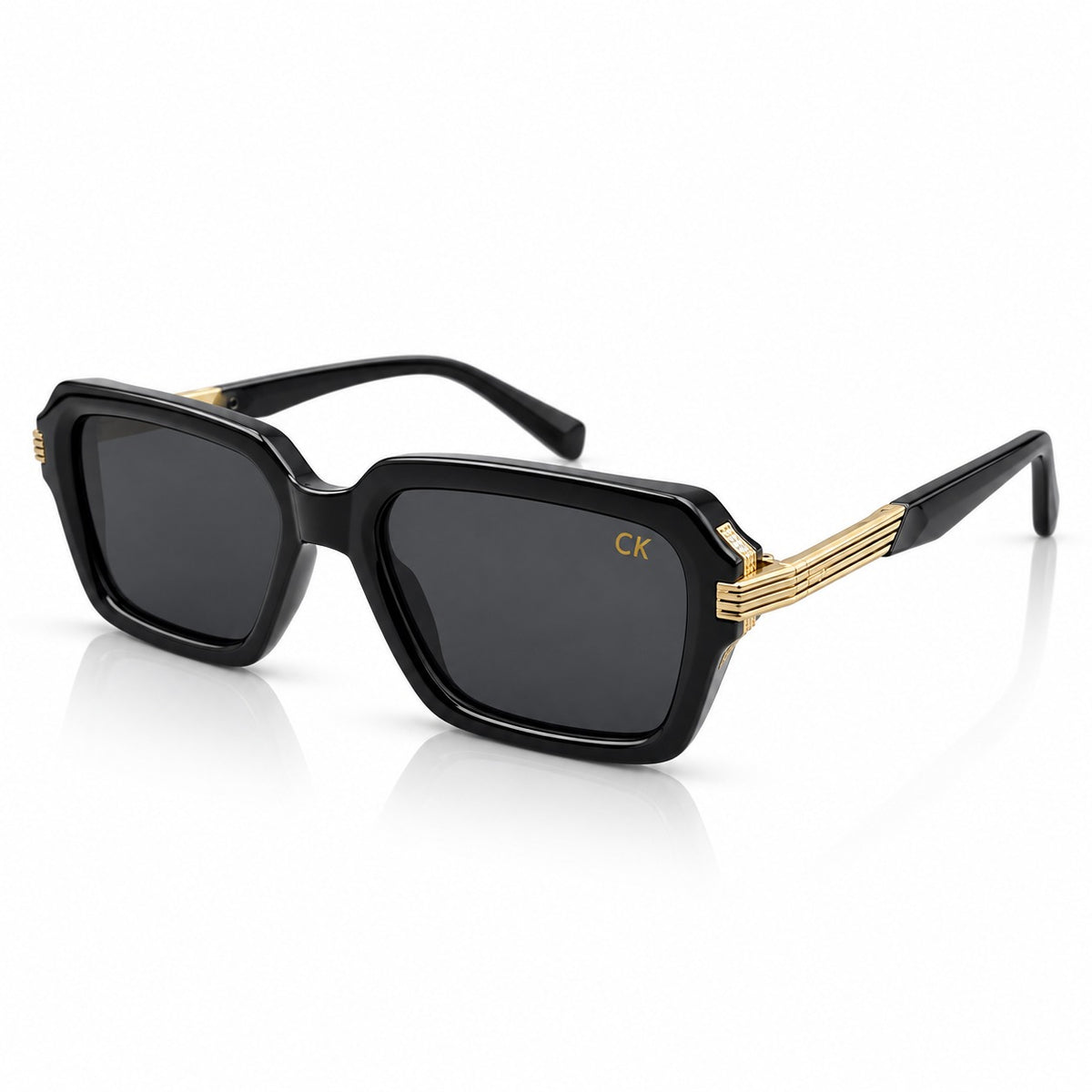 CK 98372 - BOLD - BLACK - CUT SQUARE - MATTE GOLD - UNISEX
