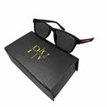 PR 4537 - SHADES - SQUARE - MATTE BLACK - POLARISED - DESIGNER - PREMIUM