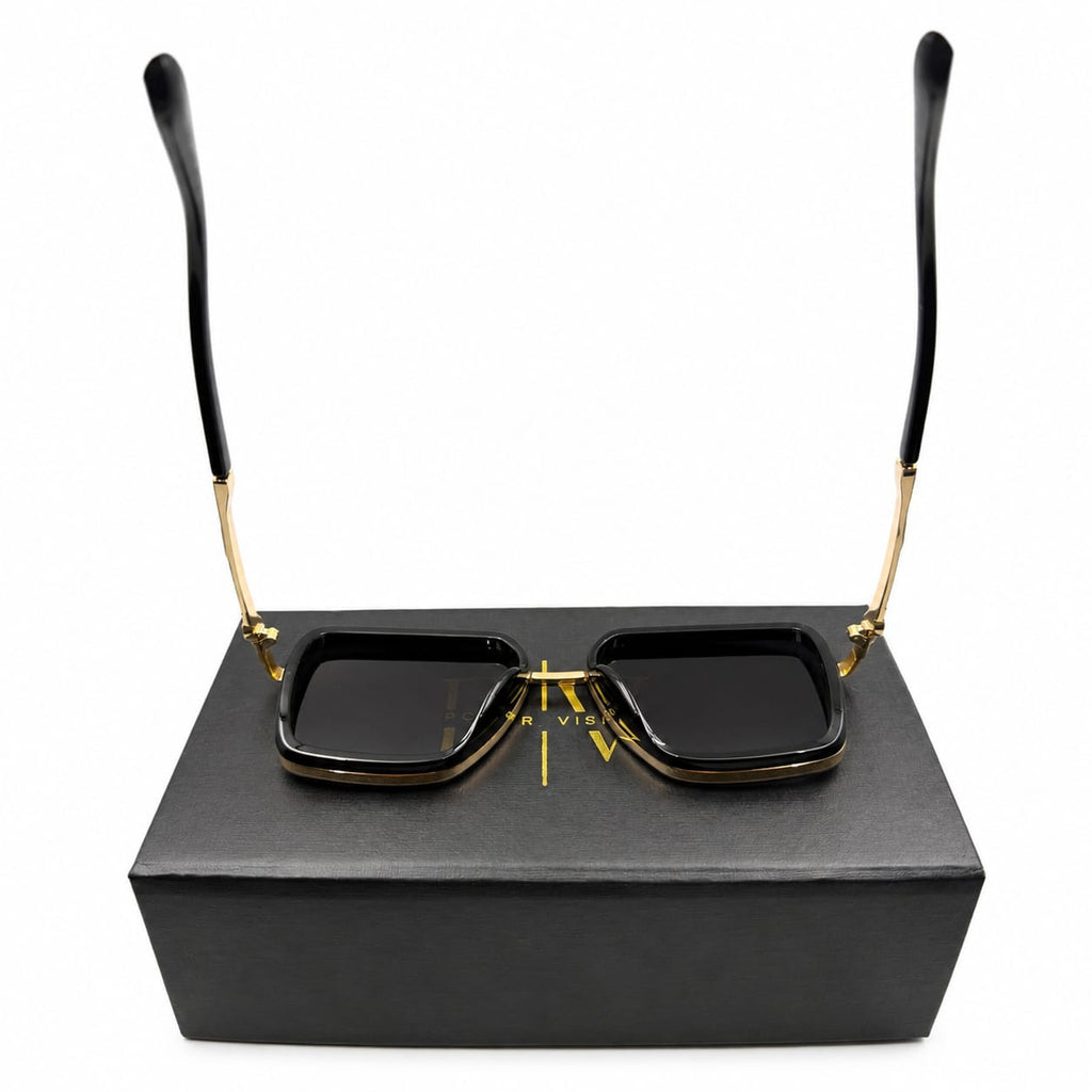 MB 23564 - CLASSY - SQUARE - GOLDEN BLACK - GREY GRADIENT - MONT BLANC EMBOSED - PREMIUM